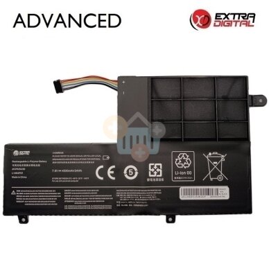 Nešiojamo kompiuterio baterija Lenovo IdeaPad 300S / 310S / 500S / Yoga 500 / Flex 3 L14M2P21 4500mAh 34Wh Nešiojamo kompiuterio baterija Lenovo IdeaPad 300S / 310S / 500S / Yoga 500 / Flex 3 L14M2P21 4500mAh 34Wh