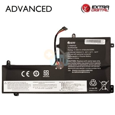 Nešiojamo kompiuterio baterija Lenovo Legion Y530 / Y540 / Y730 / Y740 L17M3PG2 4750mAh 55Wh Nešiojamo kompiuterio baterija Lenovo Legion Y530 / Y540 / Y730 / Y740 L17M3PG2 4750mAh 55Wh