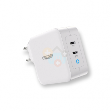 Nešiojamo kompiuterio įkroviklis USB Type-C: 100W Super Slim GaN Choetech +++ TOP Kokybė Nešiojamo kompiuterio įkroviklis USB Type-C: 100W Super Slim GaN Choetech +++ TOP Kokybė