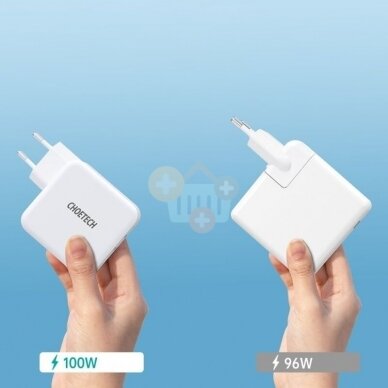 Nešiojamo kompiuterio įkroviklis USB Type-C: 100W Super Slim GaN Choetech +++ TOP Kokybė 2 Nešiojamo kompiuterio įkroviklis USB Type-C: 100W Super Slim GaN Choetech +++ TOP Kokybė 2