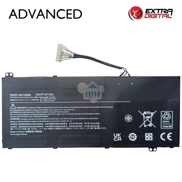 Nešiojamo kompiuterio baterija Acer Aspire V15 / V17 Nitro AC14A8L, 4605mAh, 52.5Wh Nešiojamo kompiuterio baterija Acer Aspire V15 / V17 Nitro AC14A8L, 4605mAh, 52.5Wh