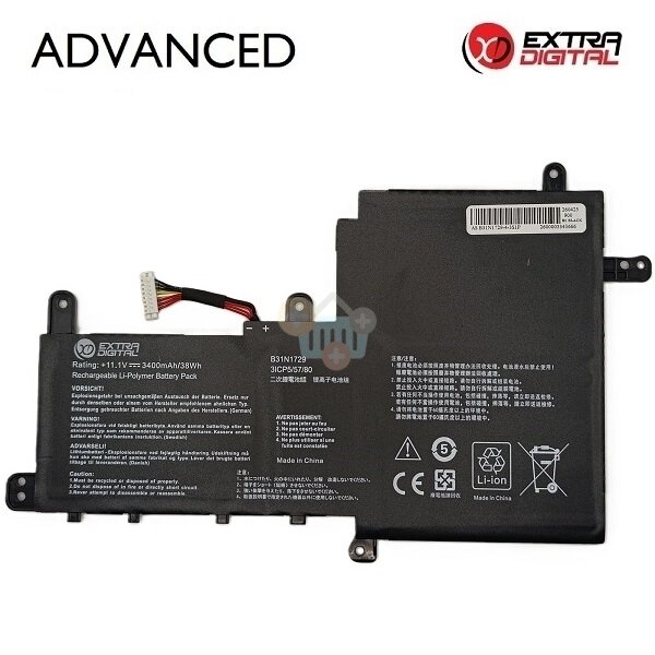 Nešiojamo kompiuterio baterija Asus VivoBook S15 S530 / X530 B31N1729, 3400mAh, 38Wh