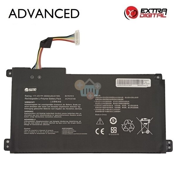 Nešiojamo kompiuterio baterija Asus VivoBook 14 E410MA B31N1912, 3600mAh, 41Wh Nešiojamo kompiuterio baterija Asus VivoBook 14 E410MA B31N1912, 3600mAh, 41Wh