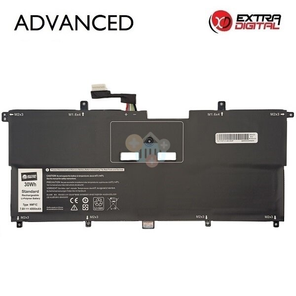 Nešiojamo kompiuterio baterija Dell XPS 13 9365 2-in-1 NNF1C, 4000mAh, 30Wh Nešiojamo kompiuterio baterija Dell XPS 13 9365 2-in-1 NNF1C, 4000mAh, 30Wh