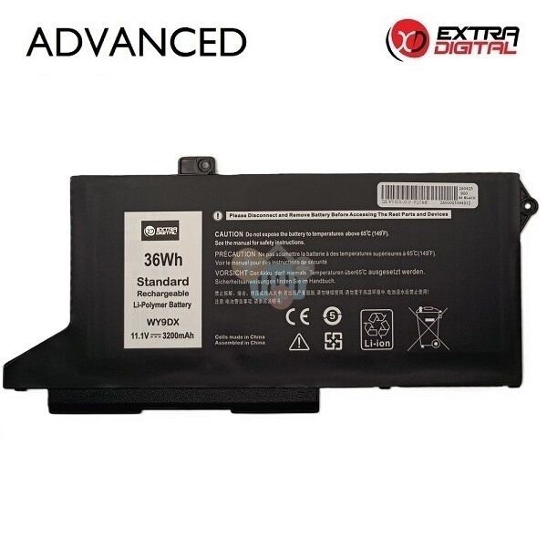 Nešiojamo kompiuterio baterija Dell Latitude 5420 / 5520 / Precision 3560 WY9DX, 3200mAh, 36Wh Nešiojamo kompiuterio baterija Dell Latitude 5420 / 5520 / Precision 3560 WY9DX, 3200mAh, 36Wh