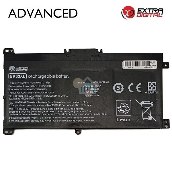 Nešiojamo kompiuterio baterija HP Pavilion x360 14-ba / 14M-ba / 14T-ba BK03XL 3400mAh 39Wh Nešiojamo kompiuterio baterija HP Pavilion x360 14-ba / 14M-ba / 14T-ba BK03XL 3400mAh 39Wh