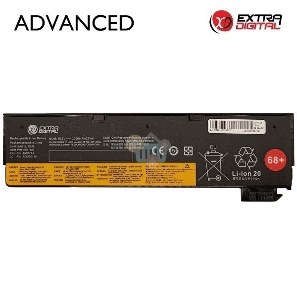 Nešiojamo kompiuterio baterija Lenovo ThinkPad T440 / T450 / T460 / X240 / X250 / X260 / X270 45N1127 2000mAh 22Wh Nešiojamo kompiuterio baterija Lenovo ThinkPad T440 / T450 / T460 / X240 / X250 / X260 / X270 45N1127 2000mAh 22Wh