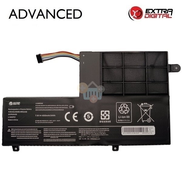 Nešiojamo kompiuterio baterija Lenovo IdeaPad 300S / 310S / 500S / Yoga 500 / Flex 3 L14M2P21 4500mAh 34Wh