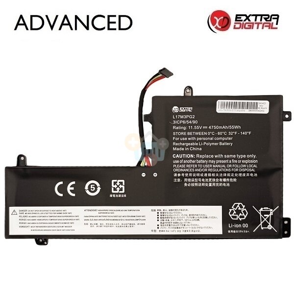 Nešiojamo kompiuterio baterija Lenovo Legion Y530 / Y540 / Y730 / Y740 L17M3PG2 4750mAh 55Wh