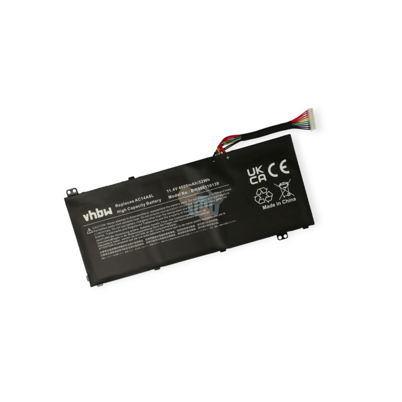 Nešiojamo kompiuterio baterija ACER AC14A8L, 4600mAh +++ TOP Efektyvumas