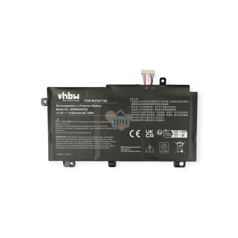 Nešiojamo kompiuterio baterija ASUS B31N1726 46.74Wh+++ TOP Efektyvumas Nešiojamo kompiuterio baterija ASUS B31N1726 46.74Wh+++ TOP Efektyvumas