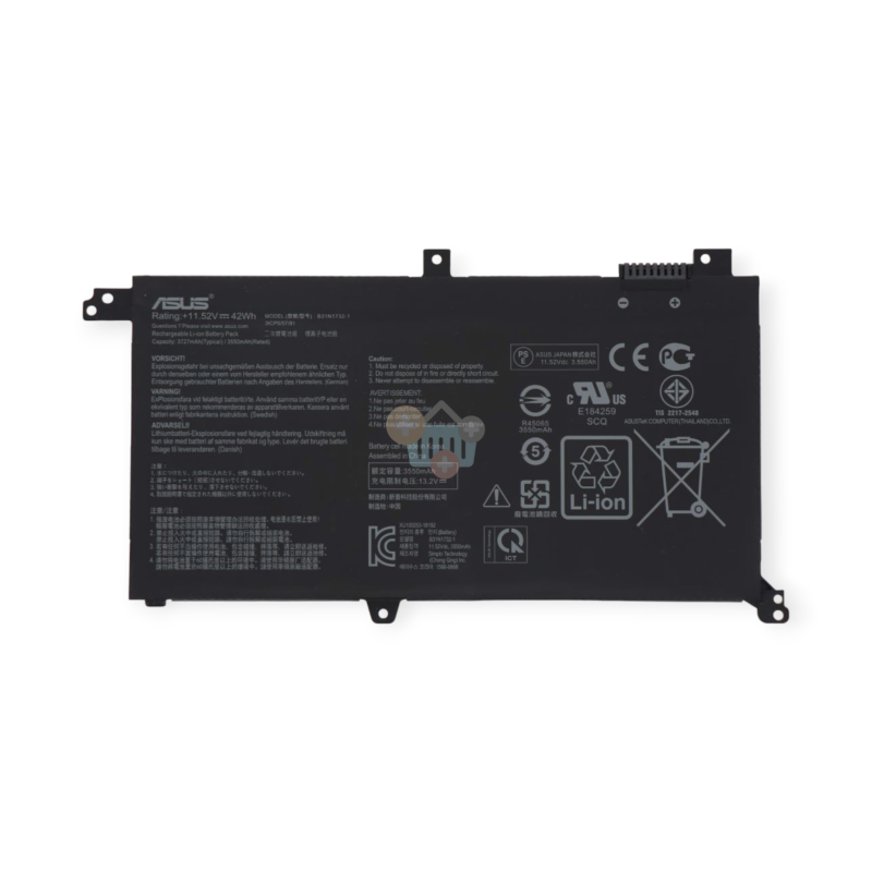 Nešiojamo kompiuterio baterija ASUS B31N1732-1, 42Wh +++ TOP Saugumas Nešiojamo kompiuterio baterija ASUS B31N1732-1, 42Wh +++ TOP Saugumas