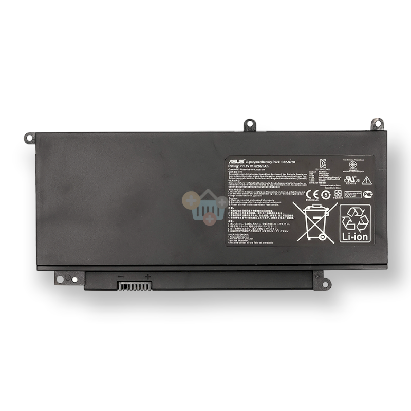 Nešiojamo kompiuterio baterija ASUS C32-N750, 69Wh +++ TOP Saugumas