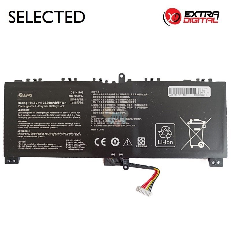 Nešiojamo kompiuterio baterija Asus ROG Strix GL503VS C41N1709, 3620mAh, 54Wh Nešiojamo kompiuterio baterija Asus ROG Strix GL503VS C41N1709, 3620mAh, 54Wh