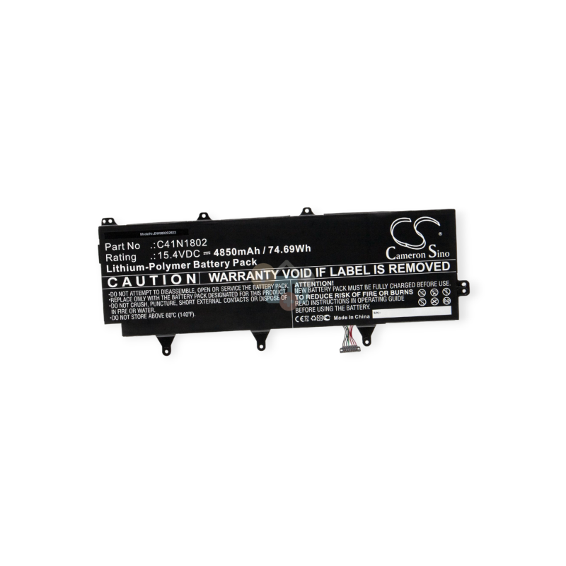 Nešiojamo kompiuterio baterija ASUS C41N1802, 74.69Wh +++ TOP Efektyvumas