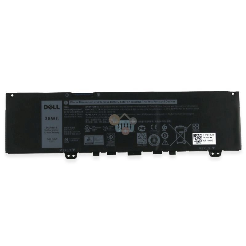 Nešiojamo kompiuterio baterija DELL F62G0, 38Wh  +++ TOP Saugumas