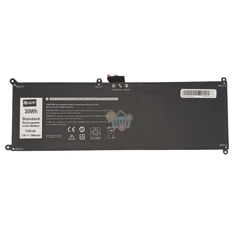 Nešiojamo kompiuterio baterija DELL 7VKV9, 3900 mAh/ 30 Wh +++ TOP Balansas