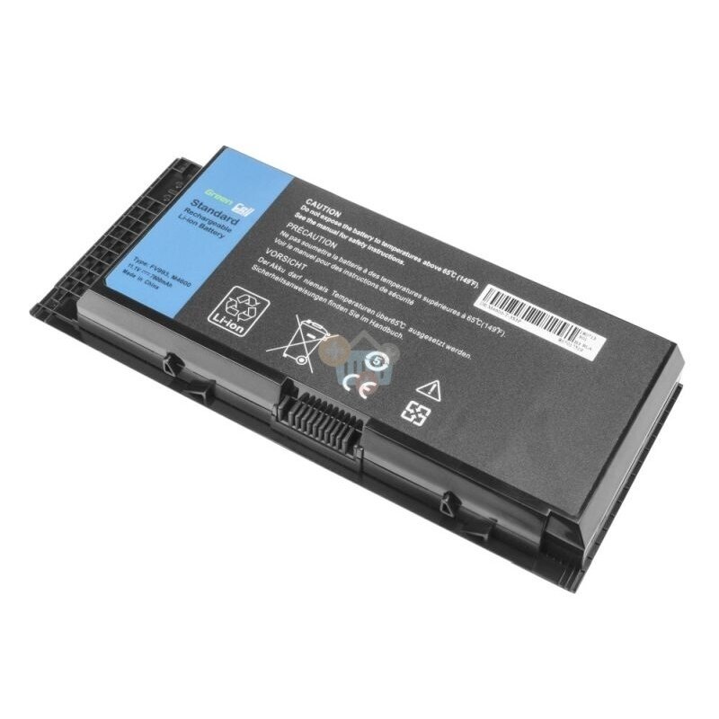 Nešiojamo kompiuterio baterija DELL FV993, 7800mAh GC +++ Ultra Efektyvumas Nešiojamo kompiuterio baterija DELL FV993, 7800mAh GC +++ Ultra Efektyvumas