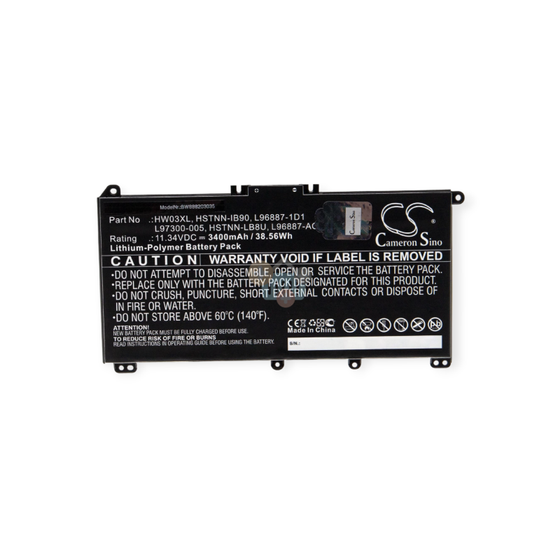 Nešiojamo kompiuterio baterija HP HW03XL, 38.56Wh +++ TOP Efektyvumas Nešiojamo kompiuterio baterija HP HW03XL, 38.56Wh +++ TOP Efektyvumas