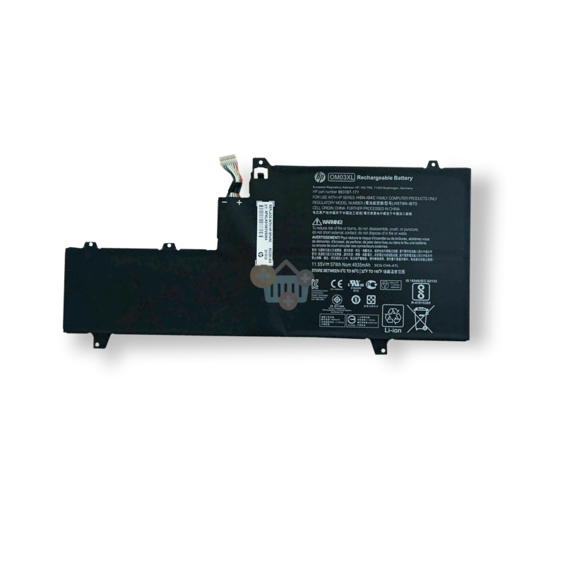 Nešiojamo kompiuterio baterija HP OM03XL, 57Wh +++ TOP Saugumas Nešiojamo kompiuterio baterija HP OM03XL, 57Wh +++ TOP Saugumas