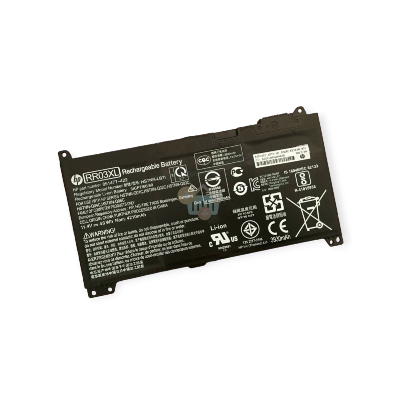 Nešiojamo kompiuterio baterija HP RR03XL, 48Wh +++ TOP Saugumas
