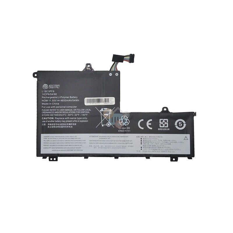 Nešiojamo kompiuterio baterija LENOVO L19C3PF9, 54 Wh/4650mAh +++ TOP Balansas
