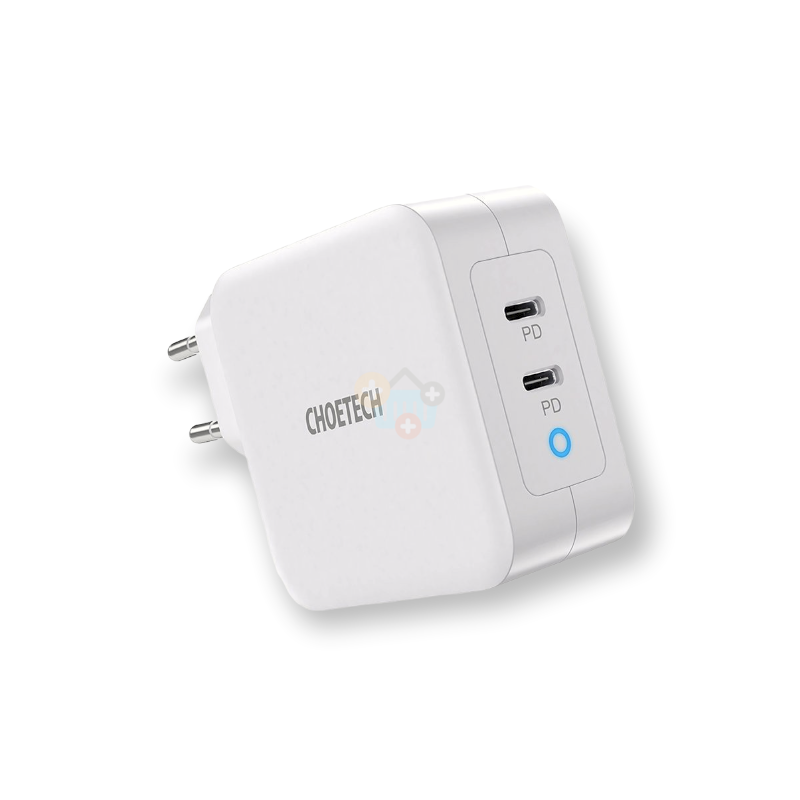 Nešiojamo kompiuterio įkroviklis USB Type-C: 100W Super Slim GaN Choetech  +++ TOP Kokybė