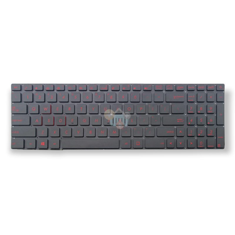 Nešiojamo kompiuterio klaviatūra ASUS ROG GL752, GL752V, GL752VL, GL752VW US su pašvietimu Nešiojamo kompiuterio klaviatūra ASUS ROG GL752, GL752V, GL752VL, GL752VW US su pašvietimu