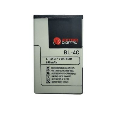 Nokia BL-4C (6100, 5100, 2650, E60, N91) baterija Extra Digital +++ TOP Efektyvumas Nokia BL-4C (6100, 5100, 2650, E60, N91) baterija Extra Digital +++ TOP Efektyvumas