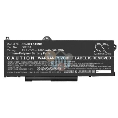 Notebook baterija, DELL 9JRV0, 60.8 Wh +++ TOP Balansas Notebook baterija, DELL 9JRV0, 60.8 Wh +++ TOP Balansas