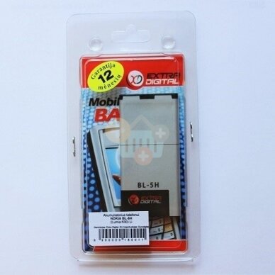 Nokia BL-5H (Lumia 630) baterija Extra Digital +++ TOP Efektyvumas Nokia BL-5H (Lumia 630) baterija Extra Digital +++ TOP Efektyvumas