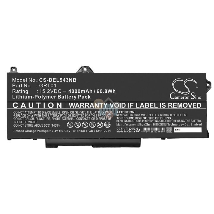 Notebook baterija, DELL 9JRV0, 60.8 Wh +++ TOP Balansas