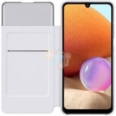 Originalus Samsung Galaxy A32 5G dėklas Smart S View Wallet Cover (baltas) +++ TOP Kokybė 1