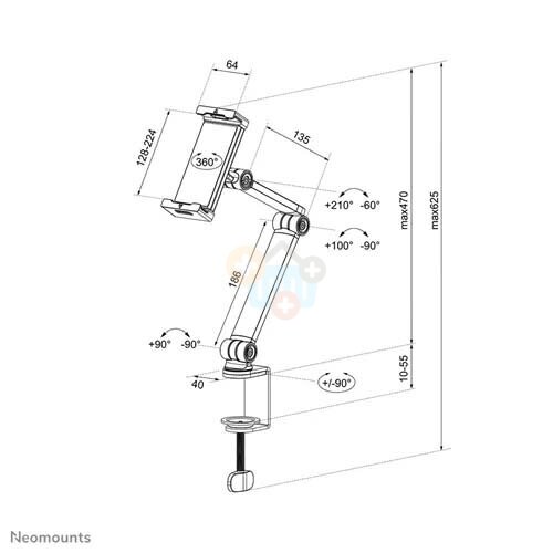 Planšetės laikiklis NEOMOUNTS DS15 4.7-12,9" baltas 6 Planšetės laikiklis NEOMOUNTS DS15 4.7-12,9" baltas 6