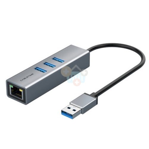 Premium adapteris USB 3.0 - USB 3.0 (3 Ports) + RJ45, 0.15m Premium adapteris USB 3.0 - USB 3.0 (3 Ports) + RJ45, 0.15m