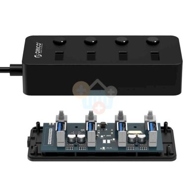 Šakotuvas ORICO USB W9PH4-U3-V1-BK-PRO