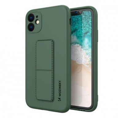 Samsung Galaxy A52s 5G / A52 5G / A52 4G silikoninis dėklas Wozinsky Kickstand Case (tamsiai žalias) +++ TOP Funkcionalumas Samsung Galaxy A52s 5G / A52 5G / A52 4G silikoninis dėklas Wozinsky Kickstand Case (tamsiai žalias) +++ TOP Funkcionalumas