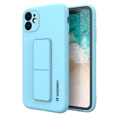 Samsung Galaxy A52s 5G / A52 5G / A52 4G silikoninis dėklas Wozinsky Kickstand Case (šviesiai mėlynas) +++ TOP Funkcionalumas Samsung Galaxy A52s 5G / A52 5G / A52 4G silikoninis dėklas Wozinsky Kickstand Case (šviesiai mėlynas) +++ TOP Funkcionalumas