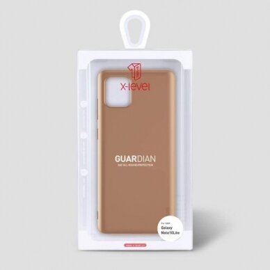 Samsung Galaxy Note 10 Lite, A81 dėklas X-Level Guardian (auksinis) +++ TOP Komfortas 3 Samsung Galaxy Note 10 Lite, A81 dėklas X-Level Guardian (auksinis) +++ TOP Komfortas 3