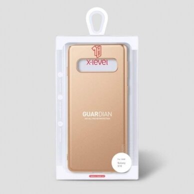 Samsung Galaxy S10 dėklas X-Level Guardian (auksinis) +++ TOP Komfortas 3