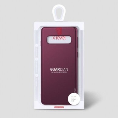 Samsung Galaxy S10 dėklas X-Level Guardian (bordo) +++ TOP Komfortas 3 Samsung Galaxy S10 dėklas X-Level Guardian (bordo) +++ TOP Komfortas 3