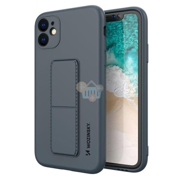 Samsung Galaxy A52s 5G / A52 5G / A52 4G silikoninis dėklas Wozinsky Kickstand Case (mėlynas) +++ TOP Funkcionalumas