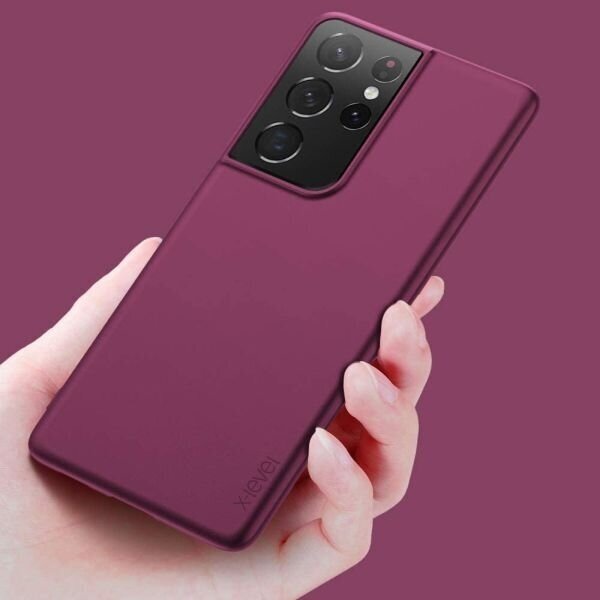 Samsung Galaxy S21 Ultra, S30 Ultra dėklas X-Level Guardian (bordo) +++ TOP Komfortas 1