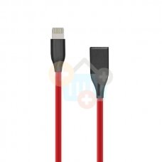 Silikoninis kabelis USB-Lightning (raudonas, 2m)+++ TOP Komfortas
