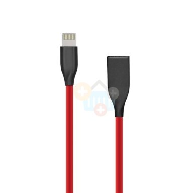 Silikoninis kabelis USB-Lightning (raudonas, 1m)+++ TOP Komfortas Silikoninis kabelis USB-Lightning (raudonas, 1m)+++ TOP Komfortas