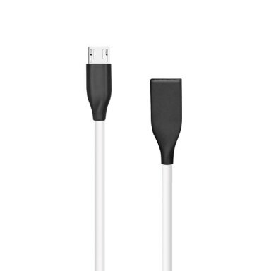 Silikoninis kabelis USB-Micro USB (baltas,1m) Silikoninis kabelis USB-Micro USB (baltas,1m)