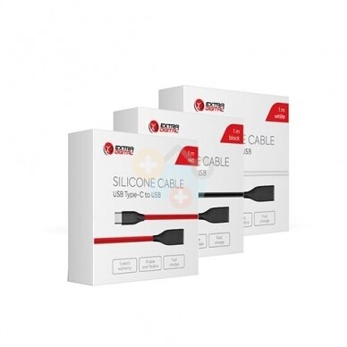 Silikoninis kabelis USB-Type C (raudonas, 2m) +++ TOP Komfortas 1