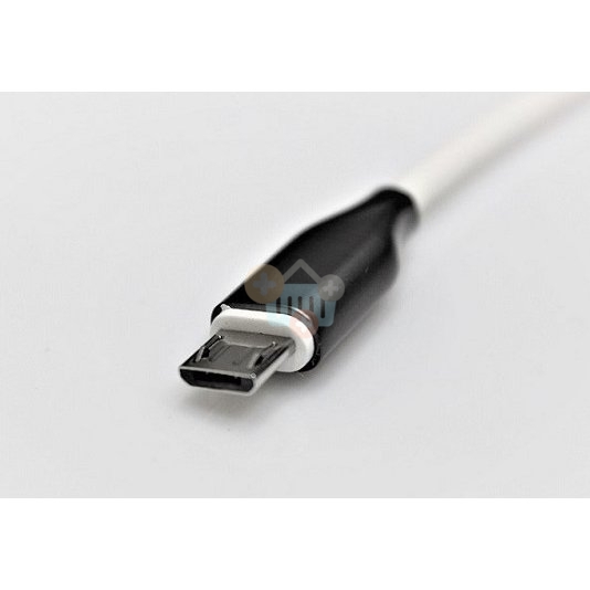 Silikoninis kabelis USB-Micro USB (baltas,1m) 1