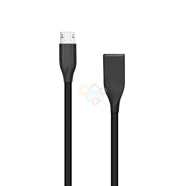 Silikoninis kabelis USB-Micro USB (juodas, 2m) +++ TOP Komfortas Silikoninis kabelis USB-Micro USB (juodas, 2m) +++ TOP Komfortas
