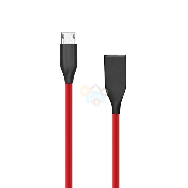 Silikoninis kabelis USB-Micro USB (raudonas, 2m) +++ TOP Komfortas Silikoninis kabelis USB-Micro USB (raudonas, 2m) +++ TOP Komfortas